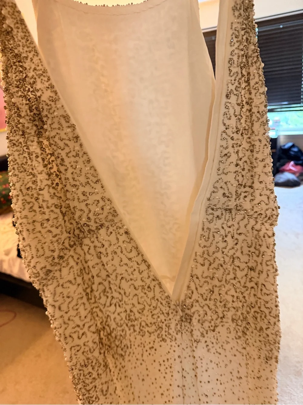 BHLDN Ivory beaded Formal Gown